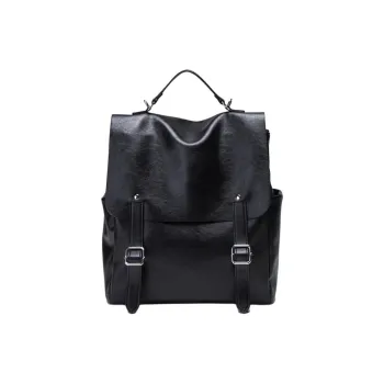 Pivsnu Synthetic Leather Backpack Women's Black/Coffee