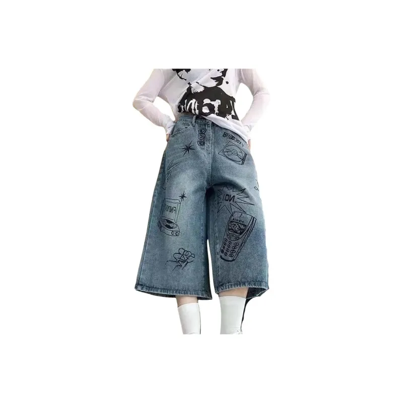 FRQ Denim Shorts Unisex Blue-0