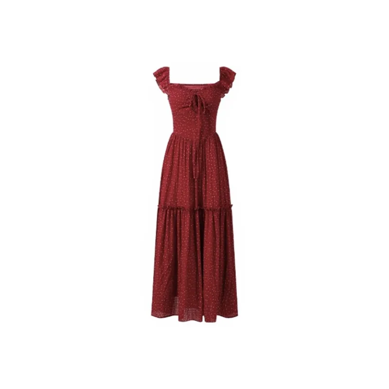 POPO.INFO Slip Dresses Women's Red-0