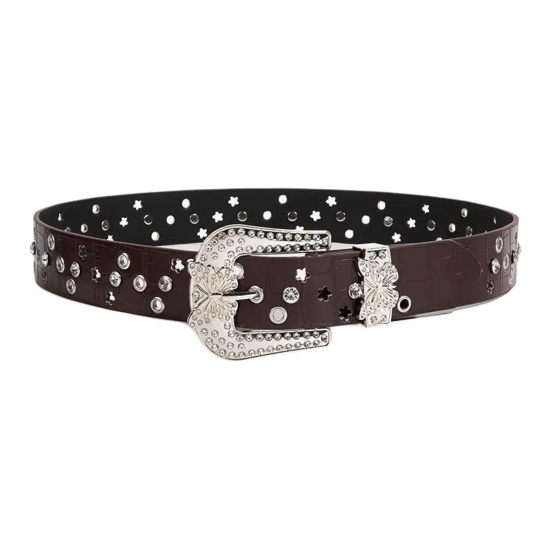 JEANSWEST Artificial Leather PU Leather Belts Women's 3.8CM-1