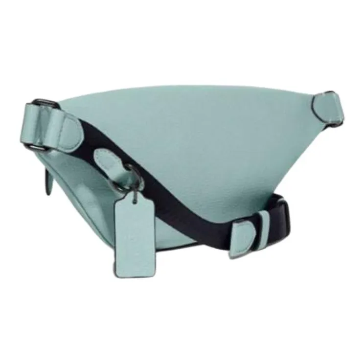 COACH Charter Soft Polished Pebble Leather Fanny Pack Unisex Aqua Green-1