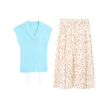 PZGE Two Piece Skirt Sets Women's