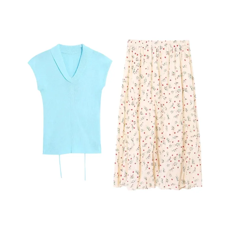 PZGE Two Piece Skirt Sets Women's-0