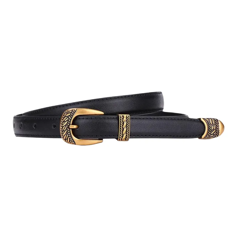 JEANSWEST Cow Split Leather Belts Women's 2CM-1