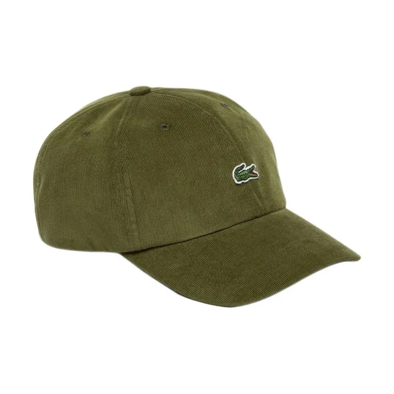 LACOSTE Corduroy Baseball Caps Unisex Green-1