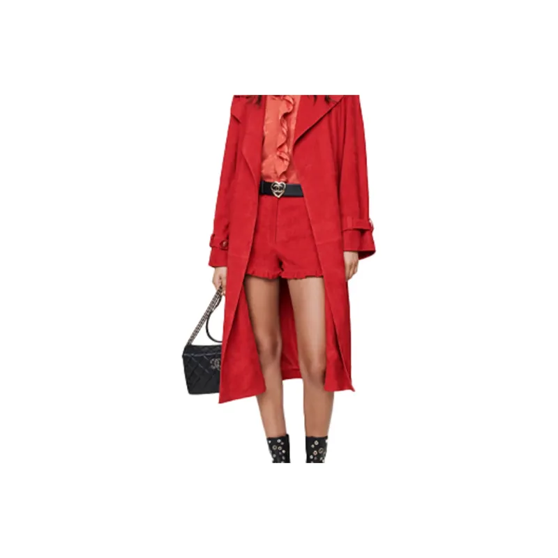 CHANEL SS22 Trench Coat Women's Red-4