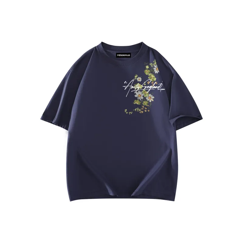 SOIE T Shirts Unisex Navy Blue-1