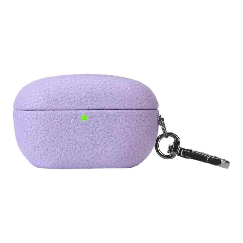 NUOQIXIN Compatibility SONY WF 1000XM5 Litchi Grain Fabric+PC Litchi Grain Impact Resistant Headphone Cases-6