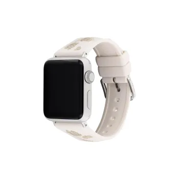 COACH Apple Compatibility Watch Band 40mm Silicone, Rubber Material