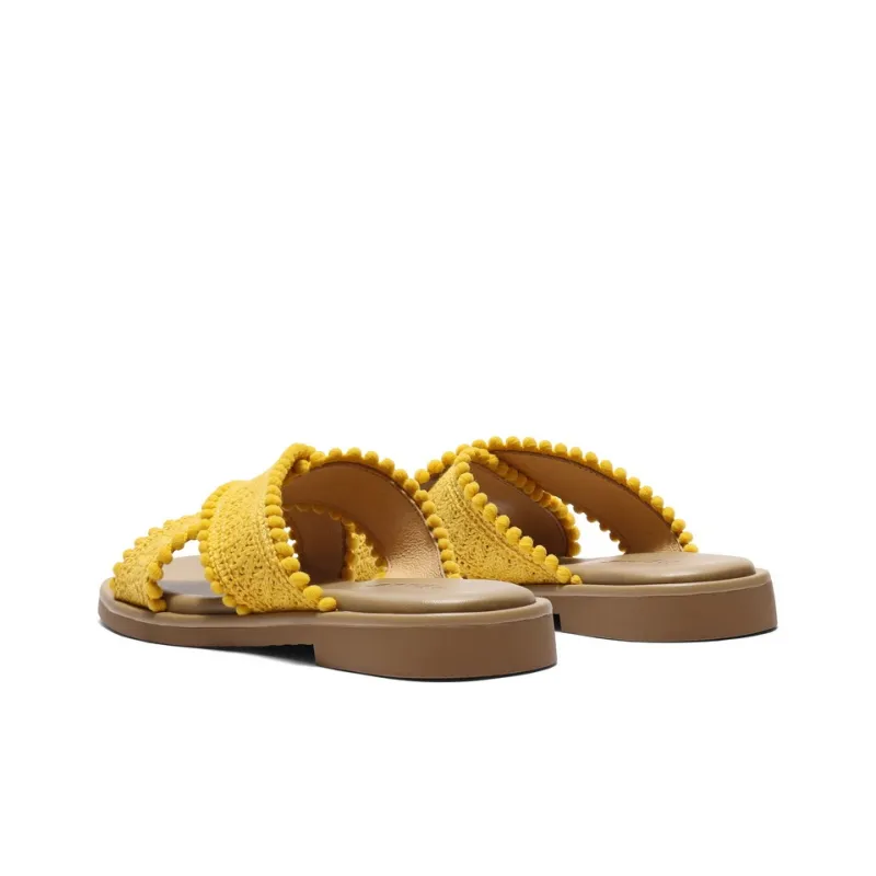 BELLE Slide Slippers Women's Ecru-8