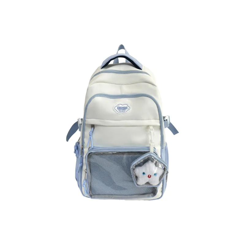 DALO Nylon Backpack Unisex Black/Burgundy/Violet/Yellow/Blue-13
