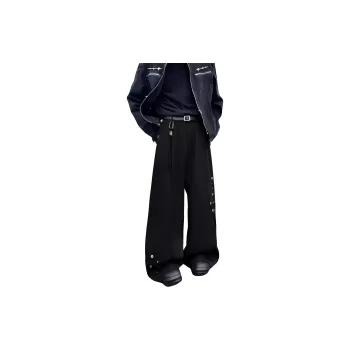 T IRA Cargo Pants Unisex Buttons Black