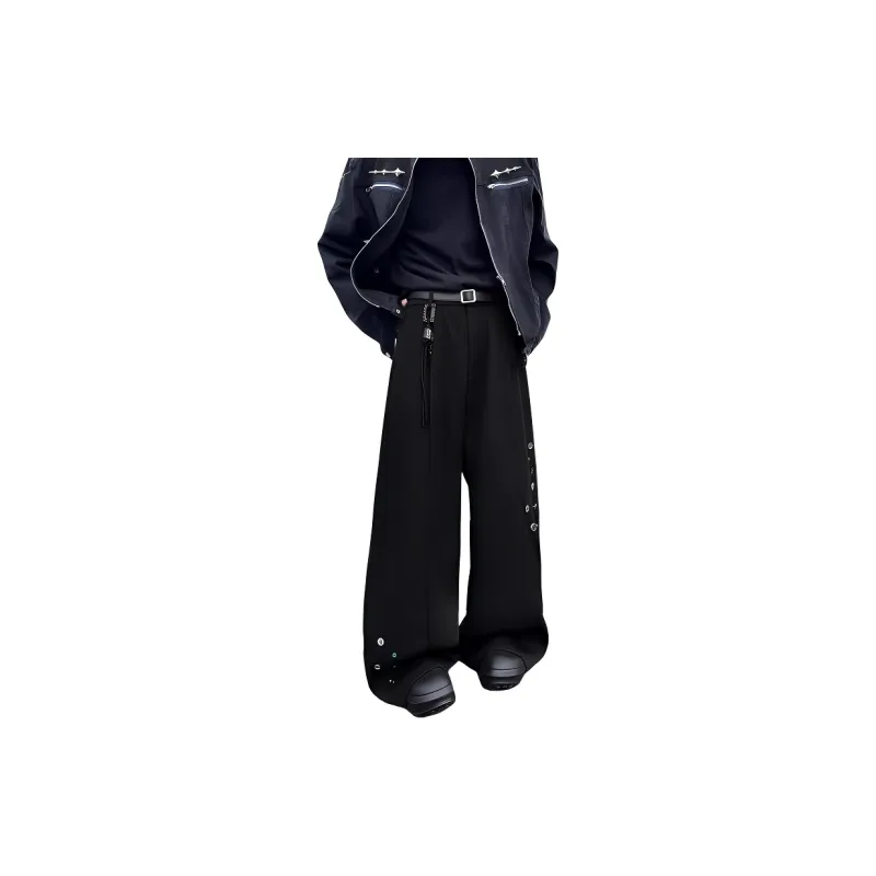 T IRA Cargo Pants Unisex Buttons Black-0