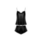 Black Camisole with Bell Sleeves+Black Shorts