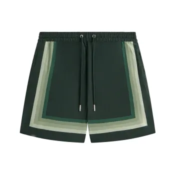 KITH SS25 Border Stripe Sports Shorts Men's Green