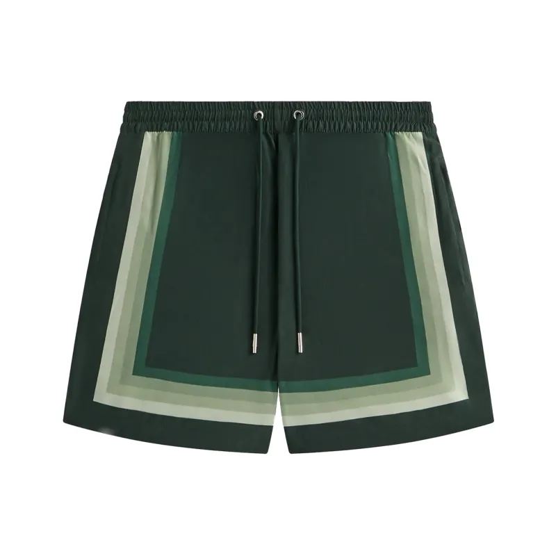 KITH SS25 Border Stripe Sports Shorts Men's Green-0
