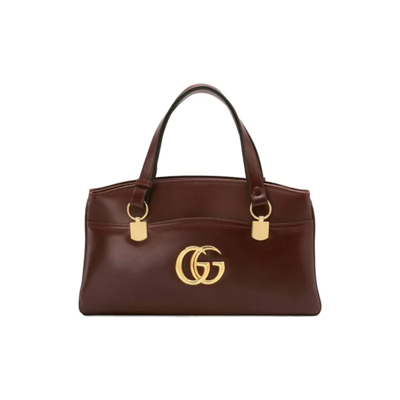 GUCCI Arli Cow Leather Envelope Bag Handbag Women's Burgundy-0