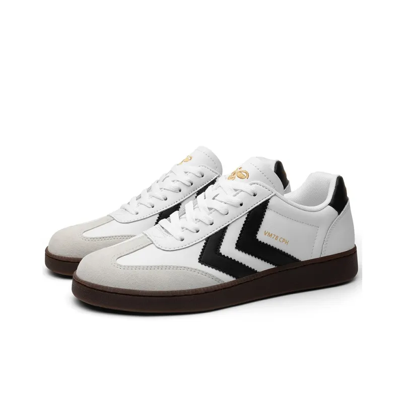 Hummel Low Top Skateboard Shoes Unisex White Black-2