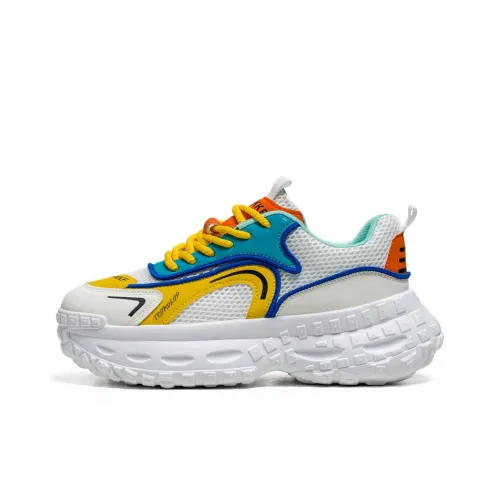 TROADLOP Cushioning, Slip Resistant, Breathable, Lightweight Coverage Low Top Chunky Sneakers Men's