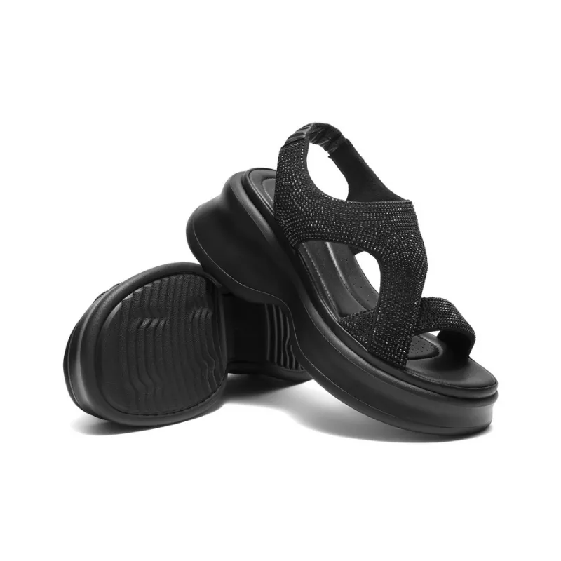 BELLE Beach Sandals Women's Black-6