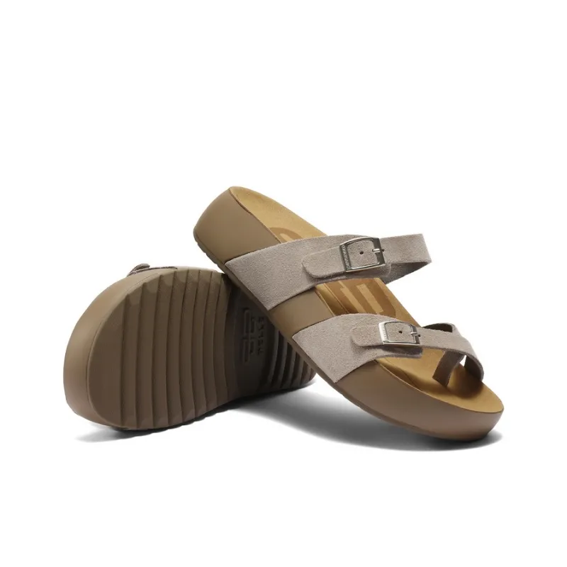 BELLE Slide Slippers Women's Yellow/Gray/Ecru-9