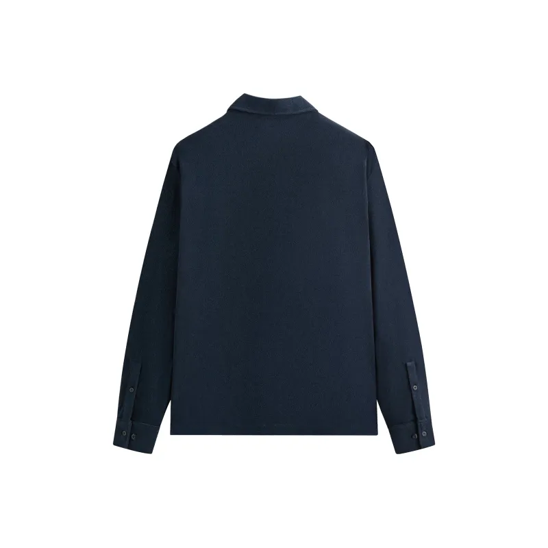 KITH SS25 Terry Collared Overshirt Jacket Men's Nighttime-1