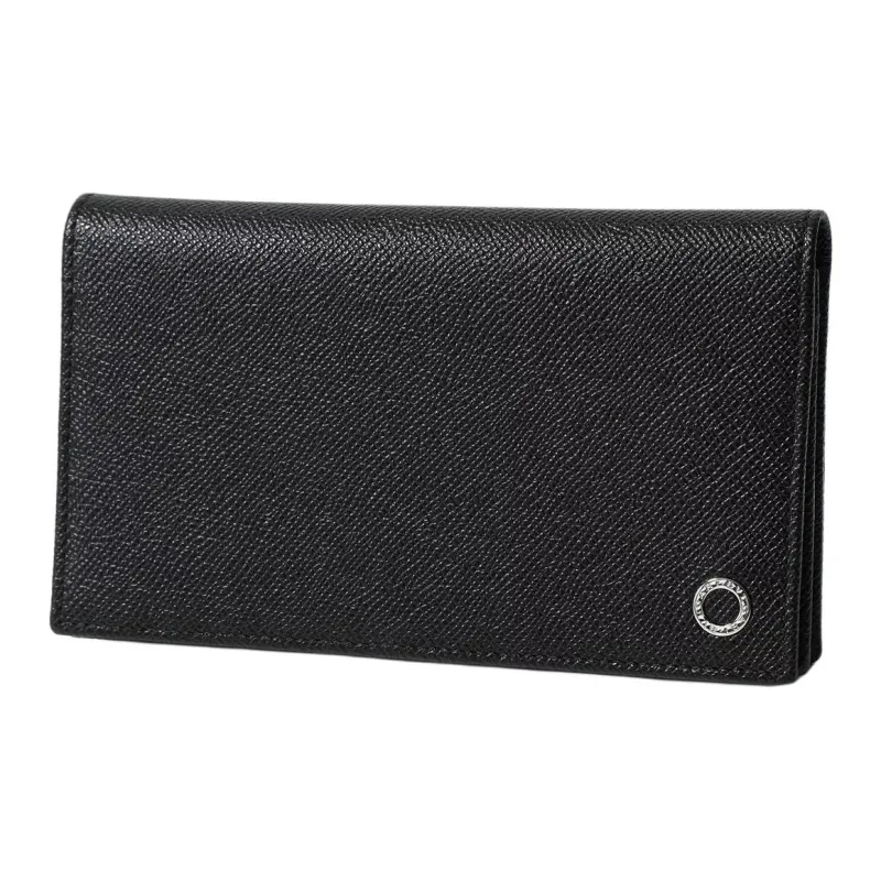 BVLGARI Leather Wallet Men's Black-0