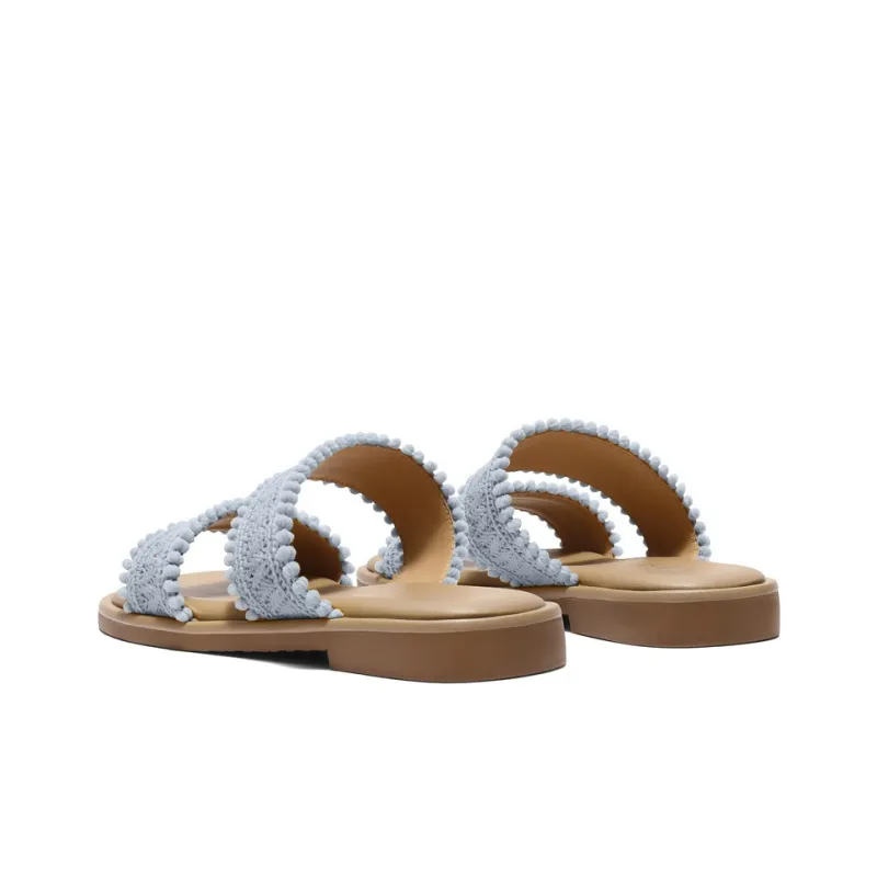 BELLE Slide Slippers Women's Beige/Yellow/Blue-13