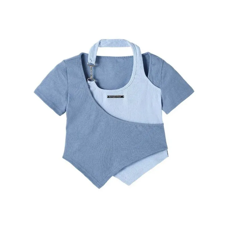 Mu Qingqing T Shirts Women's Blue-0