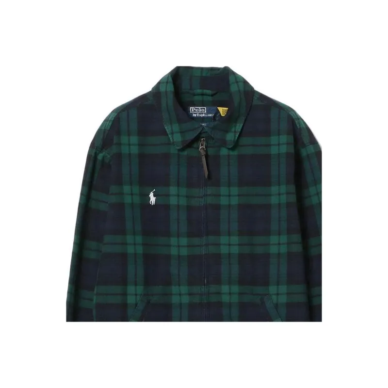 Beams X Polo Ralph Lauren Jackets Men Plaid Green-3