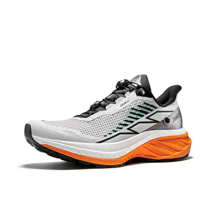 KAILAS FUGA Elite 3 Anti Slip Wear Resistant Low Top V Shaped Carbon Plate Trail Running Shoes Men's Gray Orange-1