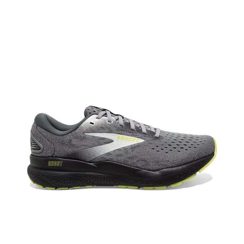 Brooks Ghost 16 Anti Slip Wear Resistant Low Top Running Shoes Men's Gray-1