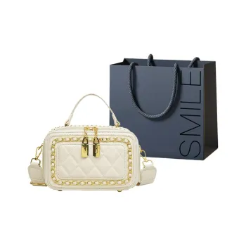 Rainbow Girl PU Handbag Women's White/Black/Brown