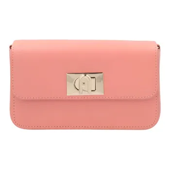 Furla 1927 Collection Genuine Leather Small Square Bag Crossbody Bags Small Size Women's Orange