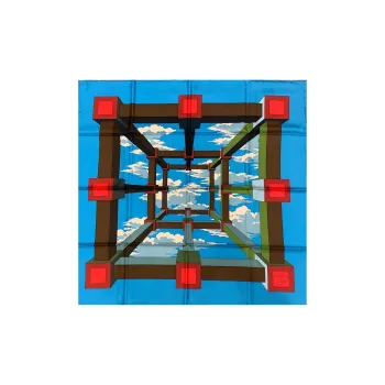 HERMES Silk Twill Silk Scarves Unisex Blue
