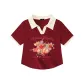 Burgundy & Apricot Collar
