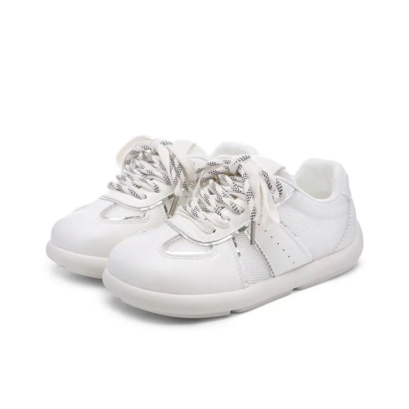The New Age Family Slip Resistant, Abrasion Resistant, Lightweight Low Top Skateboard Shoes Women's White-1