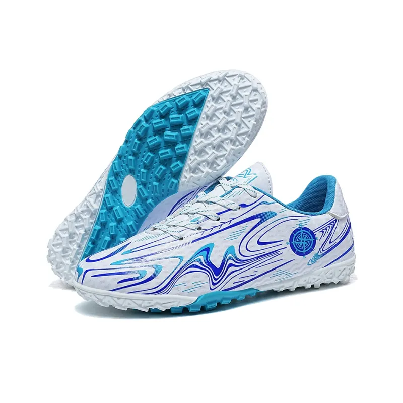LONGDUIZHANG Soccer Shoes Unisex Low Top Black Sky Blue/Black Pink/White Moon/White Gold-30