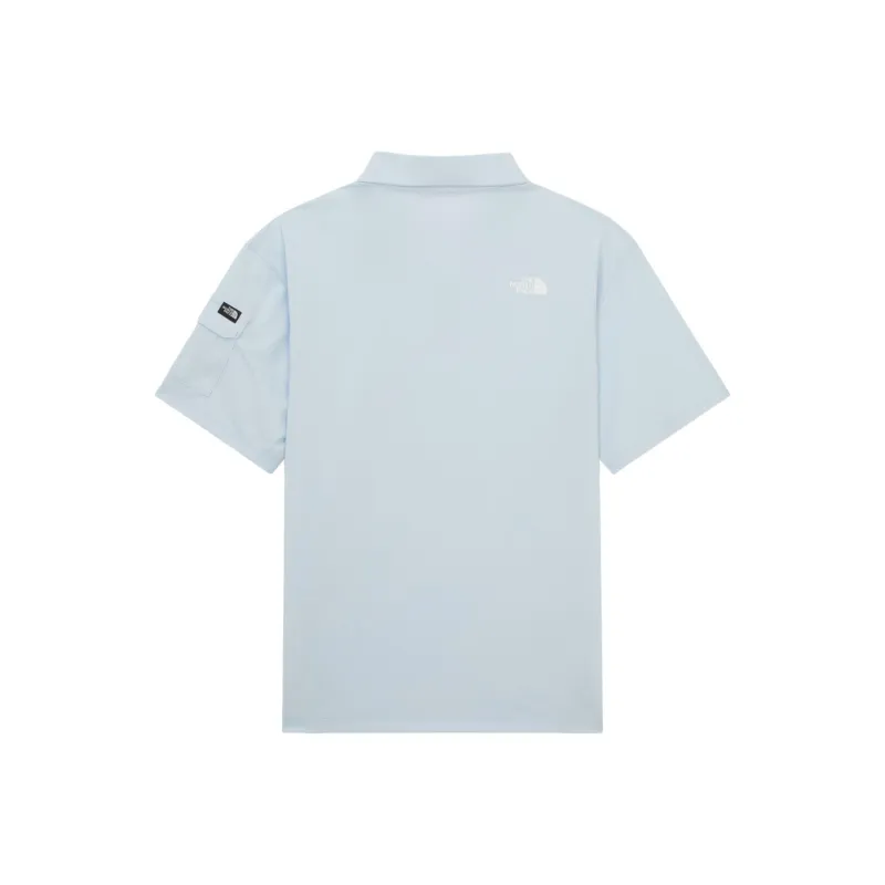 THE NORTH FACE Polo Shirt Unisex Light Blue-1