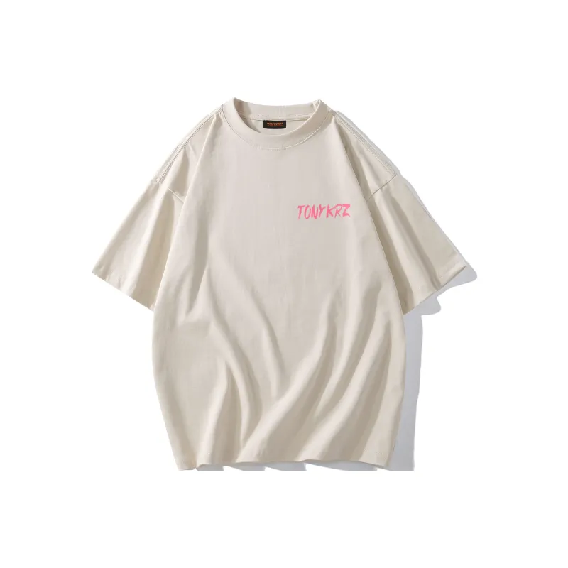 TONYKRZ T Shirt Unisex Light Beige Apricot-0