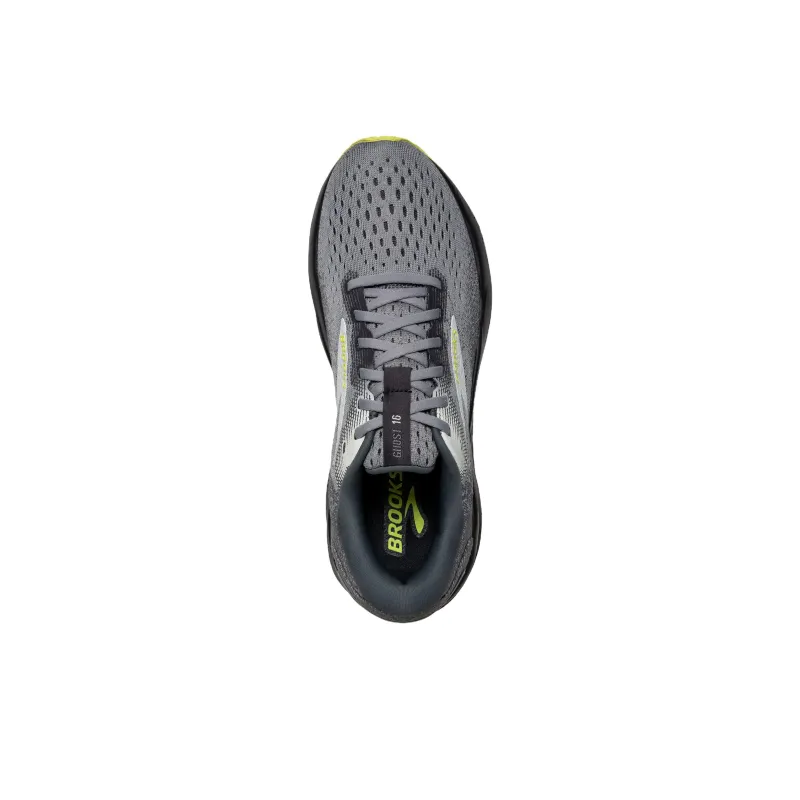 Brooks Ghost 16 Anti Slip Wear Resistant Low Top Running Shoes Men's Gray-4