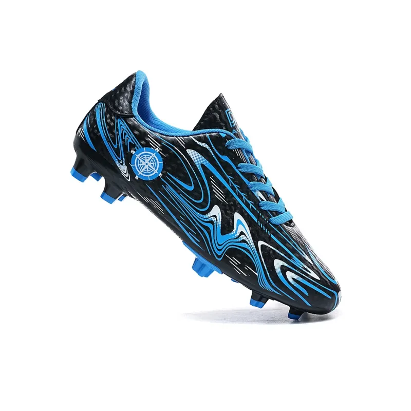 LONGDUIZHANG Soccer Shoes Unisex Low Top Black Sky Blue/Black Pink/White Moon/White Gold-13