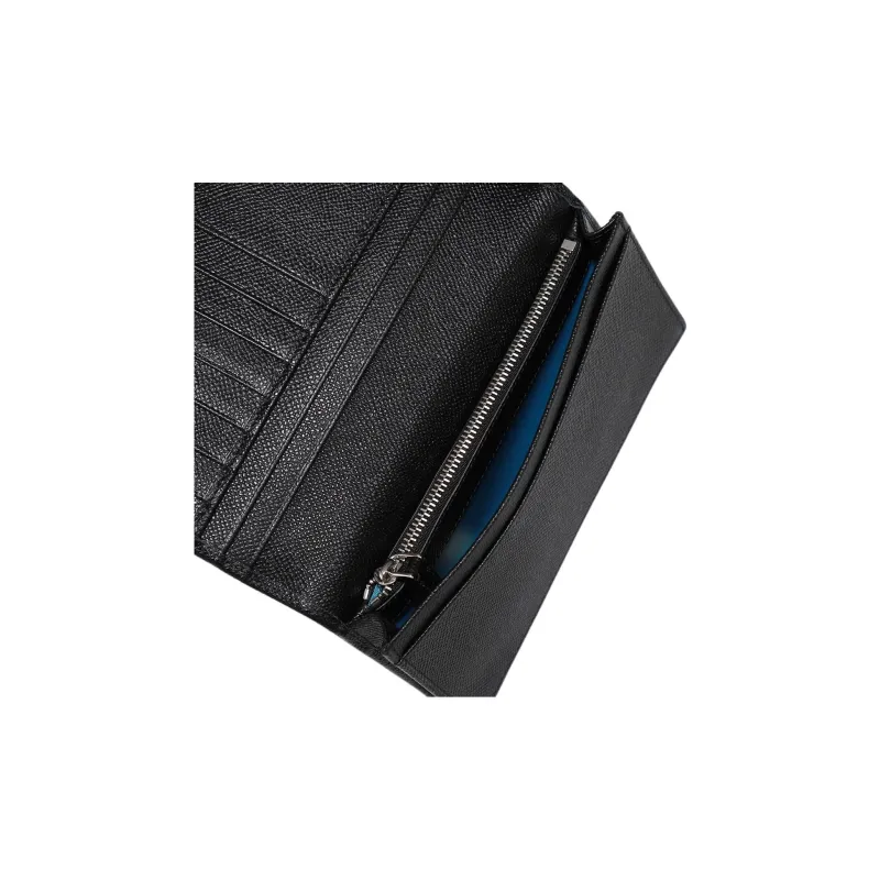 BVLGARI Leather Wallet Men's Black-1