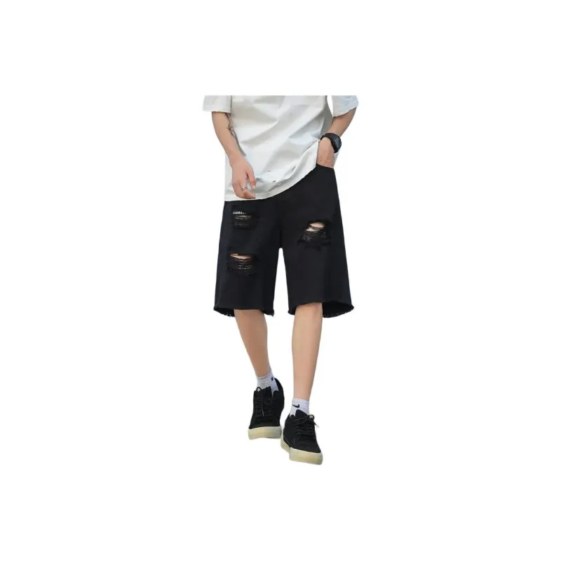 CORNILOT Denim Shorts Unisex Black-0