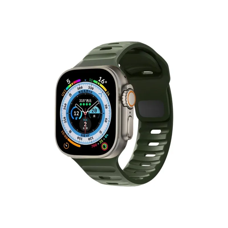 KVZUVUU Apple Compatibility Watch Band 150 200mm Silicone, Metal-0