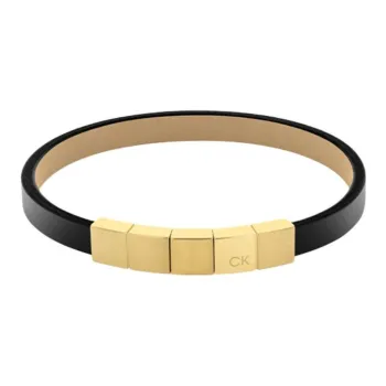 CALVIN KLEIN Steel Wristbands Men's Black Gold
