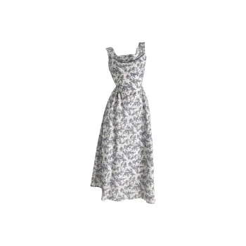 PZGE Slip Dresses Women's Blue Ink Floral Dress