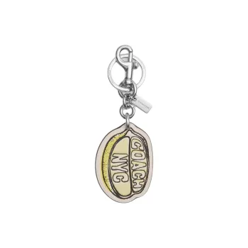 COACH Leather Keychains Women's Silver