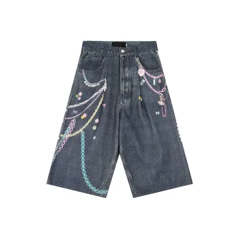 T IRA Denim Shorts Unisex Blue