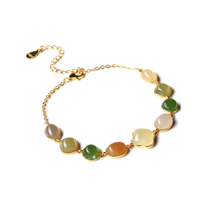 TANGCHAO Bracelets White Jade/Pale Greenish White Jade Unisex-1